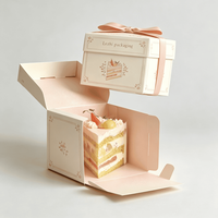 Boîte à gâteau carrée personnalisée avec logo, écologique, recyclable, en carton alimentaire