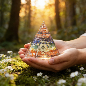 Pietra Naturale per Decorazione Casa 5cm, Terapia Curativa, Prodotto Chakra, Pietra Feng Shui, Gemma dell'Amore, Piramide 7 Chakra - Product Image 2