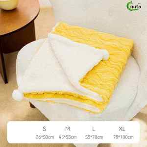 Luxury Plush Pet Blanket Winter Warm Summer All-Season Comfortable Cotton Fleece Rectangle Cat &amp; <strong>Dog</strong> Sleeping Bed - Product Image 1