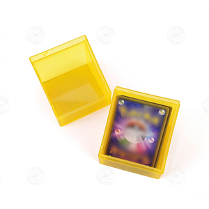 Caja de plástico amarilla resistente personalizada al por mayor para almacenamiento de tarjetas coleccionables TCG - Product Image 2