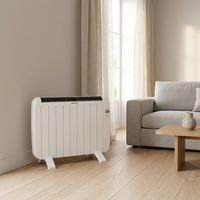 Chauffage électrique intelligent WiFi contrôlé par application, radiateur programmable à profil en aluminium avec thermostat et contrôle de la température