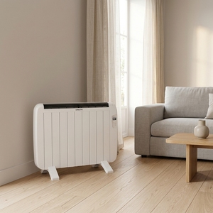 Stufa Elettrica Smart WiFi Controllabile da App, Termostato <span class=keywords><strong>Programmabile</strong></span>, Riscaldatore a Profilo in Alluminio con Controllo della Temperatura - Product Image 1