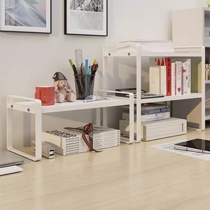 Desktop Bookshelf Multi Tier Stackable Storage Organizer For Desk Office Use Rectangle Panel Material Freestanding Design - Product Image 1