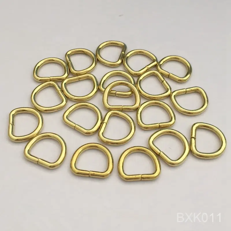 Factory supply 10mm mini H65 Brass material D ring buckle