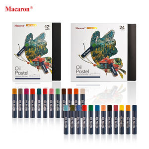 Macaron Vente flash 12/24 couleurs Ensemble de pastels à l'huile professionnels Non toxiques Crayons à dessin pour débutants et artistes - Product Image 1