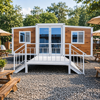 Ensemble de rails de guidage rapides pour cabine extensible avec plateforme d'escalade, alimentation 12KW, maison conteneur pour camping forestier et hôtel de villégiature