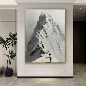 <span class=keywords><strong>Peinture</strong></span> à l'huile artisanale moderne de <span class=keywords><strong>montagne</strong></span>, texture épaisse, <span class=keywords><strong>couteau</strong></span> à palette, art mural 3D sur toile pour salon - Product Image 2