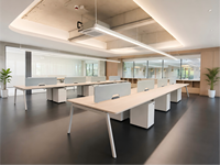 Sistema de Bancos Modulares Modernos para Oficina, Mesa de Trabajo para 2, 4 o 6 Personas con Panel de Privacidad, Muebles de Oficina Comerciales