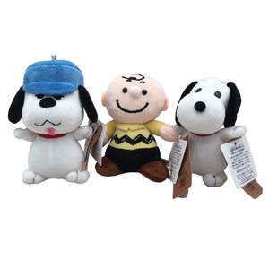 Portachiavi in peluche a forma di simpatico cane dei cartoni animati, con diversi stili, morbido ciondolo a forma di animale di peluche per decorazione di borse <span class=keywords><strong>e</strong></span> zaini, adorabile. - Product Image 1