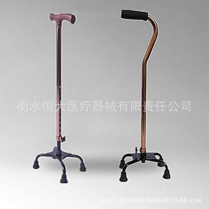 Canne télescopique à quatre pieds en alliage d'aluminium pour personnes âgées, aide à la marche avec hauteur réglable et base stable - Product Image 4