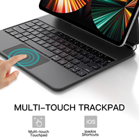 Clavier magique sans fil multi-touch de qualité supérieure avec pavé tactile et touches rétroéclairées pour iPad Pro 12.9