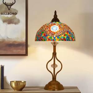 Vente en gros de <span class=keywords><strong>lampe</strong></span> de chevet en mosaïque éclairage de table de chevet vintage déco pour dressing de chambre <span class=keywords><strong>lampe</strong></span> de table rétro marocaine décorative - Product Image 5