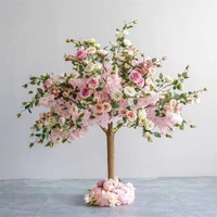 Centre de table décoratif en fleurs artificielles I51, arbre à fleurs de cerisier en couches, décoration de mariage
