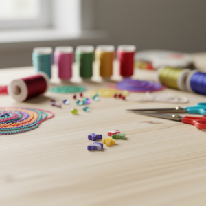 Perline a forma di croce Ilan 12x14mm multicolori per fai da te, 5 pezzi - Product Image 2