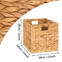 Vente chaude de haute qualité jacinthe d'eau panier de rangement tissé à la main panier de rangement panier de rangement pliable
