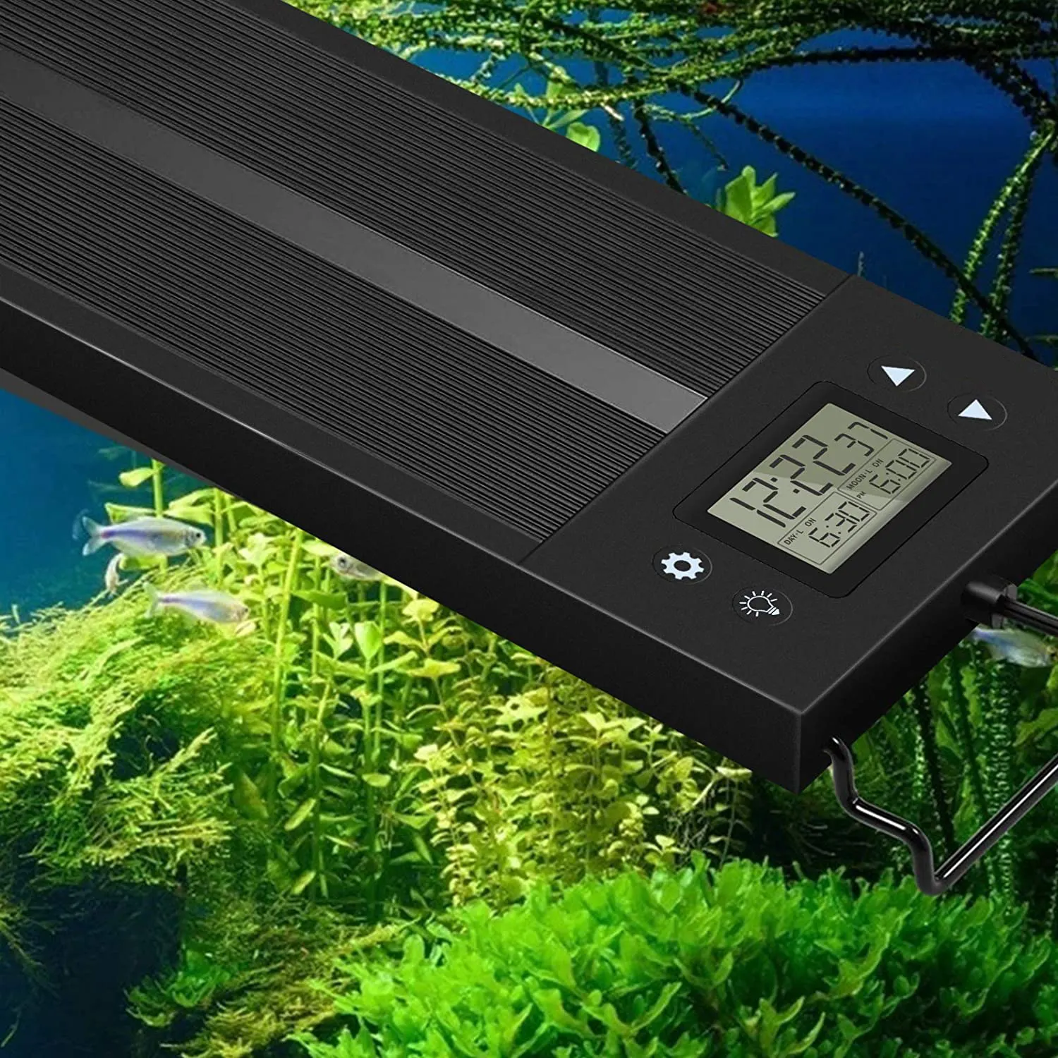 18-68W US UK EU Plug WRGB Full Spectrum Planted Lamp Aquarium Led Light With Extendable Brackets Fish Tank Light For Freshwater