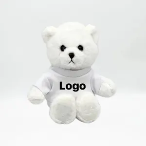 Oso de peluche con logotipo personalizado de 9 pulgadas con camisa, juguetes de peluche de tela suave, lindo oso de peluche, juguete de peluche personalizado, regalos bonitos