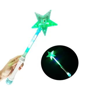 Светодиодная мигающая игрушка волшебная палочка, игрушки для детей, светящаяся палочка со звездой