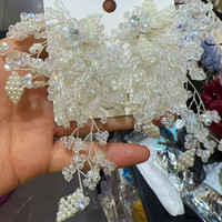 Nouvelles Boucles d'Oreilles de Mariage Plage Tendance pour Mariées, Ornées de Cristaux Exagérés, Perles et Fleurs de Corail – Accessoires d'Oreille