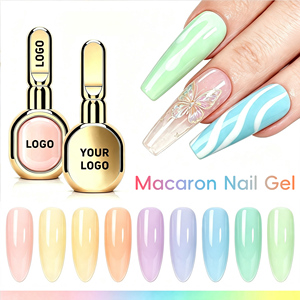 Vernis à ongles gel UV pastel macaron personnalisé pour marque privée, couleur bonbon KG, gel pour nail art printemps-été, vente en gros DIY - Product Image 1