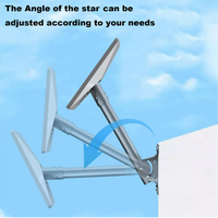 Kit de montage mural Starlink Gen 3 V3 avec adaptateur de tuyau droit, support de poteau robuste pour toit, base extérieure étanche et réglable – En stock