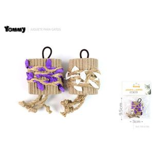 Giocattolo in Cartone Ondulato con Piume Yommy 5,5cm per Gatti, Gioco Interattivo - Product Image 2
