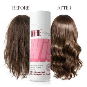 Shampooing et revitalisant 2-en-1 professionnel pour perruques en cheveux naturels, à l'huile d'arbre à thé et kératine, nettoyant capillaire régénérant pour perruques - Vente en gros - Product Image 1