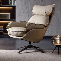 Fauteuil pivotant en cuir véritable de style design, populaire en ligne, confortable pour une assise prolongée, rotation à 360° °   Chaise pivotante adaptée à l'étude