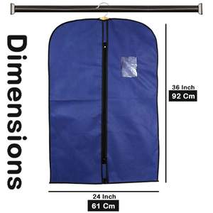 Couvre-manteau uni Cintres bleus Cintres robustes Organisateur de garde-robe durable pour chemises, robes et manteaux - Product Image 3