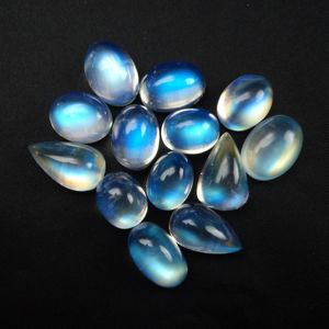 Cabujones de Piedra Lunar Arcoíris Natural de Formas Variadas, Excelente Pulido, Piedras Preciosas Sueltas de Piedra Lunar para Joyería - Product Image 1