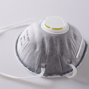 Masques faciaux <span class=keywords><strong>FFP2</strong></span> anti-poussière en forme de bol, 4 plis, avec <span class=keywords><strong>ou</strong></span> sans valve, à charbon actif, pour opérateurs de meulage, protection de la tête - Product Image 2