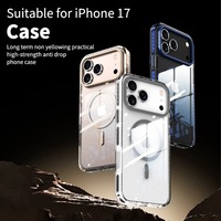 Étui de luxe magnétique coloré avec bordure pour iPhone 17 Air 16 Pro Max 15 14 Plus 13 12, compatible charge sans fil et antichoc