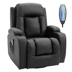 Sillón Reclinable Moderno VANBOW con 8 Puntos de Calor y Movimiento Extensible para Sala de Estar, Cuero Sintético 1292, Sillón Reclinable de Cuero 1292 - Product Image 1