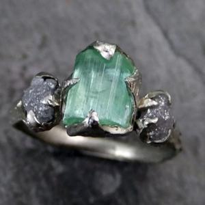 Anillo de Compromiso Clásico de Tungsteno Negro con Meteorito para Hombre, Anillo de Boda de Tungsteno Verde con Meteorito Imitado, Pulido Plateado, Regalo - Product Image 6