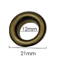 Oeillet rond personnalisé S1105 de haute qualité et à bas prix, oeillet en laiton d'accessoires de vêtement personnalisés