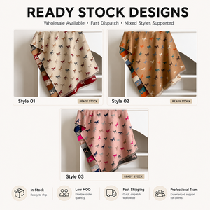 Scialle jacquard invernale caldo con motivo a cavalli - Sciarpa tradizionale a righe colorate - Accessorio da <span class=keywords><strong>donna</strong></span> alla moda indispensabile - Product Image 2