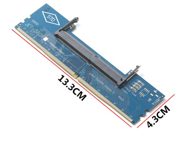 Computer Components DDR4 Laptop SO-DIMM to Desktop DIMM Memory RAM Connector Adapter Desktop PC Memory Cards Transfer Adaptor