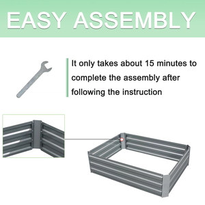 Jardinière en métal galvanisé, bac à fleurs rectangulaire surélevé pour légumes et fleurs, écologique, pour usage extérieur et intérieur - Product Image 6