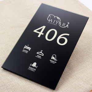 Thông minh phòng khách sạn số doorplate Doorbell giải pháp với DND mur giặt LED hiển thị cảm ứng điều khiển Tempered Glass Bảng điều chỉnh - Product Image 2