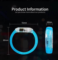 Bracelet LED en acrylique transparent à bulles, 8 couleurs, en plastique PS, avec pile bouton AG3, personnalisable, vente en gros