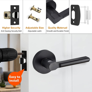 Contemporary Gold Keyless Tubular Handle <strong>Door</strong> Lock 60/70mm Backset Hallway <strong>Door</strong> Handle Lock - Product Image 2