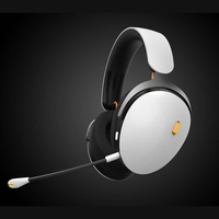 Headset Gaming Nirkabel 2.4GHz BT Berkabel Isi Ulang 1000mAh dengan Mikrofon Peredam Kebisingan Kompatibel dengan Desktop TV PS4 PS5