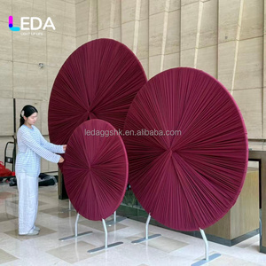 LEDA New Design Stable Round Aluminum Alloy <b>Stand</b> Red Cover Wedding <b>Backdrop</b> <b>Stand</b> Fabric Cover for Events Decor - Product Image 3