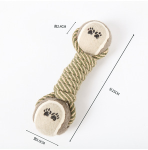 Hot Sale Eco-Friendly <b>Dog</b> Rope Tennis <b>Ball</b> Chew Toy for Outdoor & Indoor Use - Product Image 3