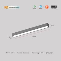 Système d'éclairage sur rail mobile Plafonnier 48V Lustre moderne en aluminium Éclairage linéaire sur rail d'inondation Éclairage sur rail magnétique à LED