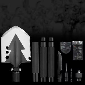 Pelle de survie multifonction pliable et détachable, outil de creusement télescopique pour le camping, la chasse et les situations d'urgence en extérieur, pelle de bricolage - Product Image 4