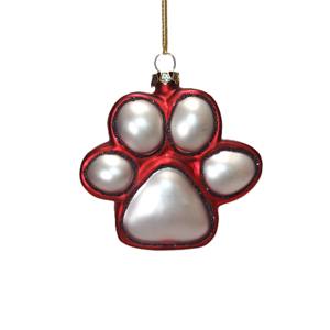 सर्वश्रेष्ठ विक्रेता ग्लास कुत्ते पंजा प्रिंट हड्डी अलंकृत रंग क्रिसमस फांसी सजावटी उपहार उपहार - Product Image 6