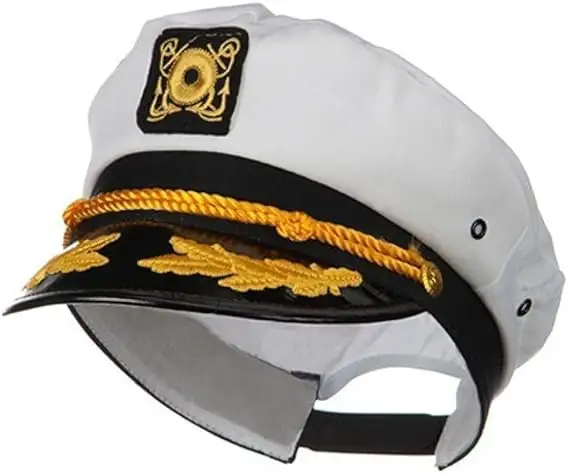 Trắng Thuyền Trưởng thủy thủ hat Snap trở lại có thể điều chỉnh nắp Biển Hải Quân trang phục phụ kiện cho Đảng Carnival cosplay