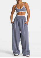 Pantalon de yoga ample et droit à taille haute, extensible, doux, décontracté, pour le fitness, le Pilates et le quotidien