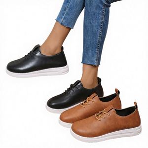 Zapatos Casuales de Primavera, Verano, Otoño e Invierno 2026, Talla Grande, con Cordones, Mocasines, Parte Superior de PU, Suela de Goma, Diseño Sólido, a la Moda - Product Image 6